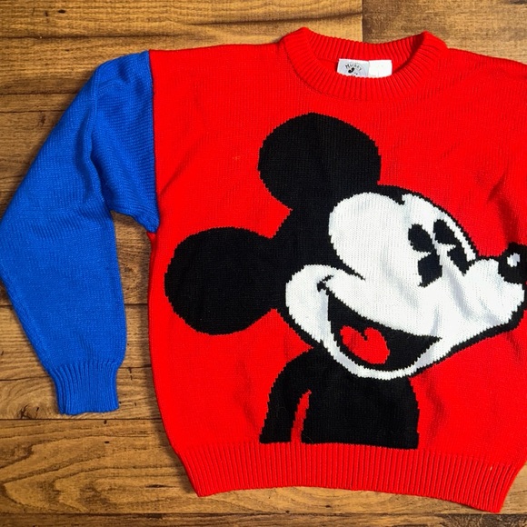 Mickey & Co.~Mickey Mouse • X-Large • Vintage • Retro •Multi-Color Block Sweater - Picture 3 of 9